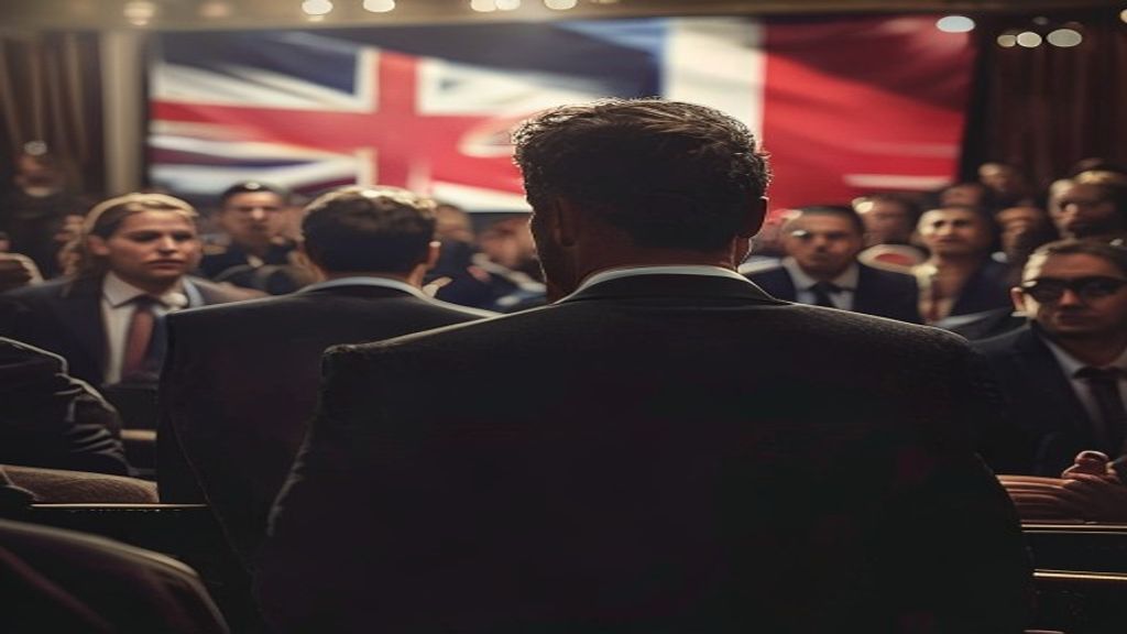 Andy Burnham hablando en un evento político