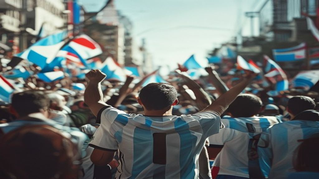 Celebración del regreso de la Selección argentina
