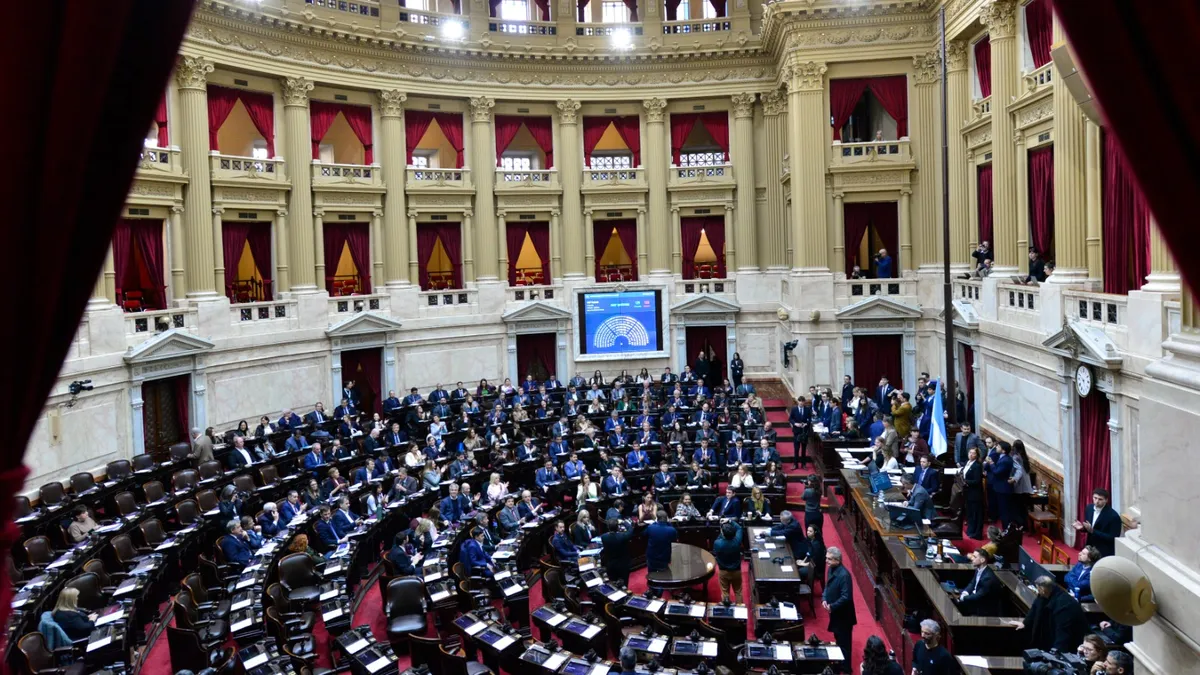 Sesión legislativa en Argentina discutiendo un proyecto de política fiscal. Foto: Ámbito