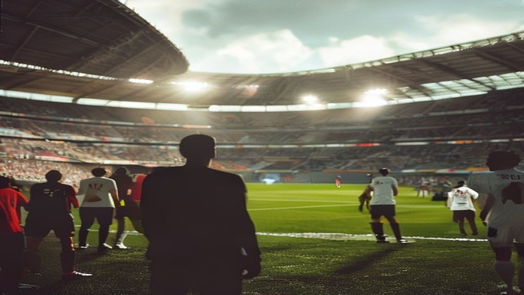 Hinchas argentinos e ingleses en un estadio de fútbol