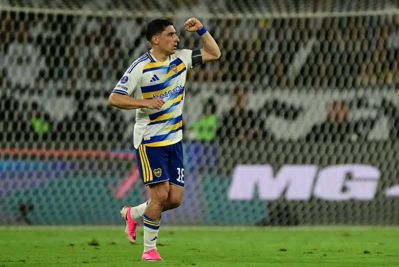 Miguel Merentiel festeja un gol en el Maracaná. Foto: El País