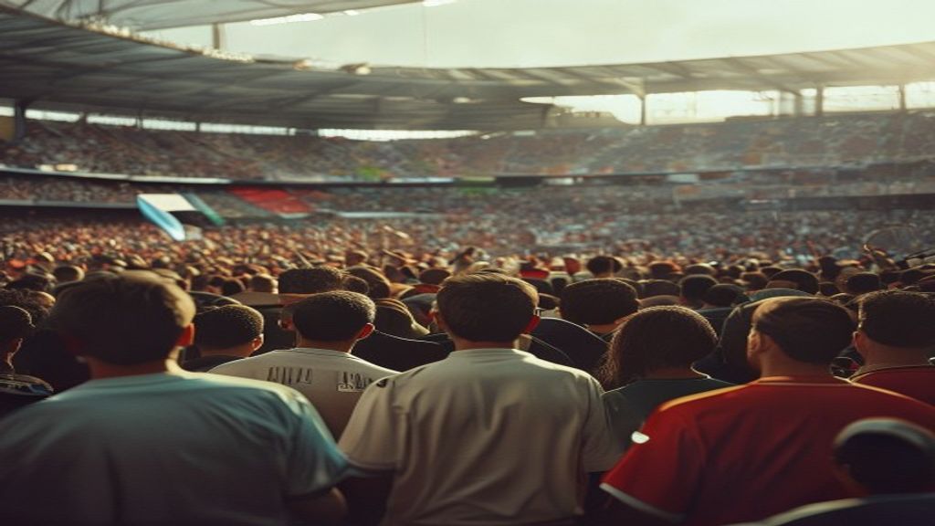 Hinchas de fútbol en un estadio de Argentina