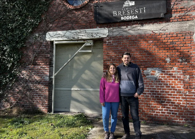 Viñedos y la bodega de Bruno Bresesti en Montevideo, Uruguay. Foto: El País