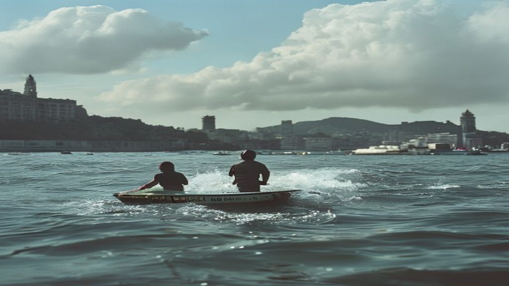 Bote volcado en la Bahía de San Francisco