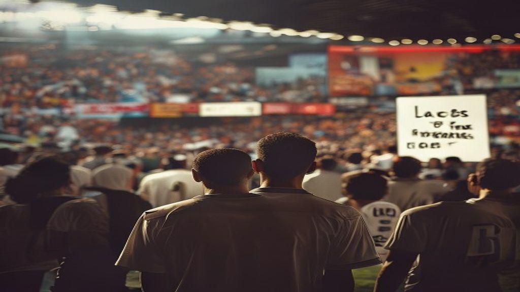 Jugadores argentinos desplegando una pancarta que dice 'Las Malvinas son Argentinas' en un partido de fútbol