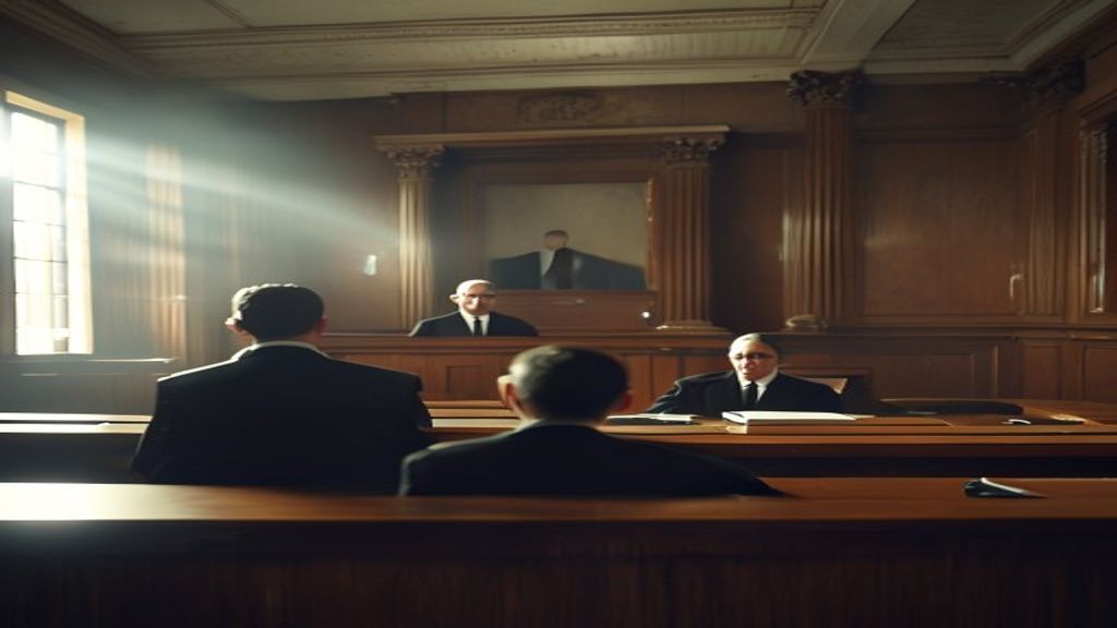 Sala de tribunal vacía