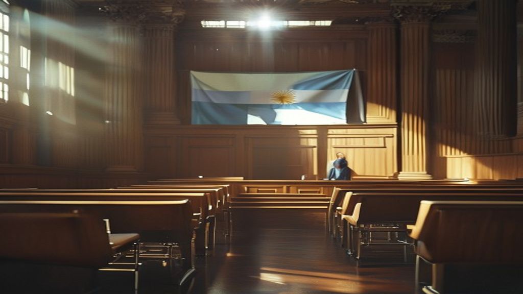 Sala de tribunal argentina