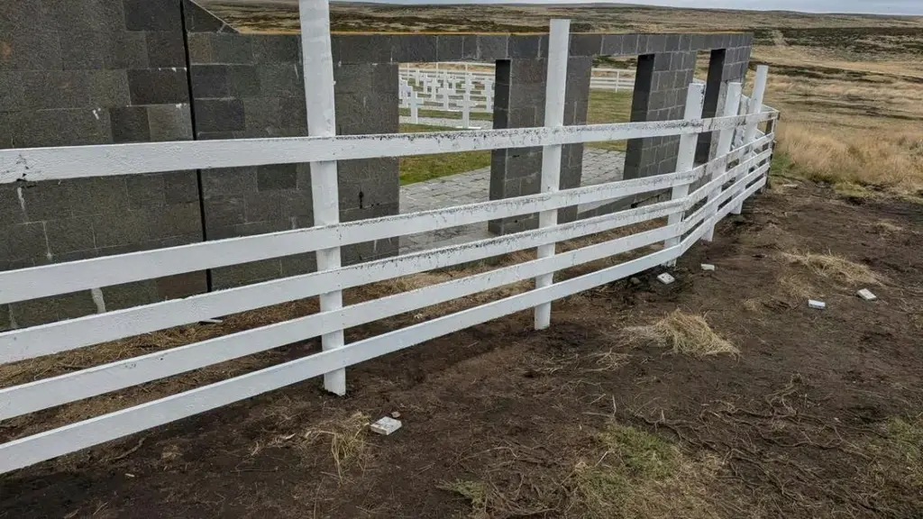 El cementerio argentino de Darwin, en las Malvinas. Foto: Ámbito