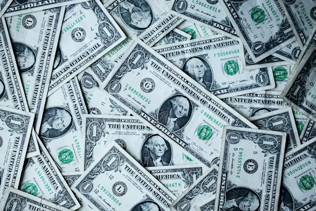 Billetes de dólar sobre una mesa. Foto: Unsplash