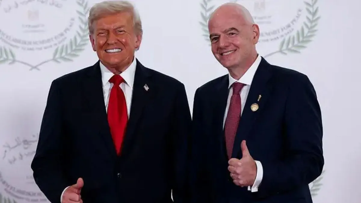 Reunión entre Donald Trump y Gianni Infantino en un entorno formal. Foto: Ámbito