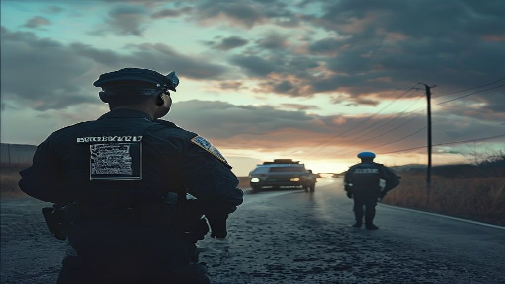 Patrulla de la policía fronteriza de los Estados Unidos en la frontera con México