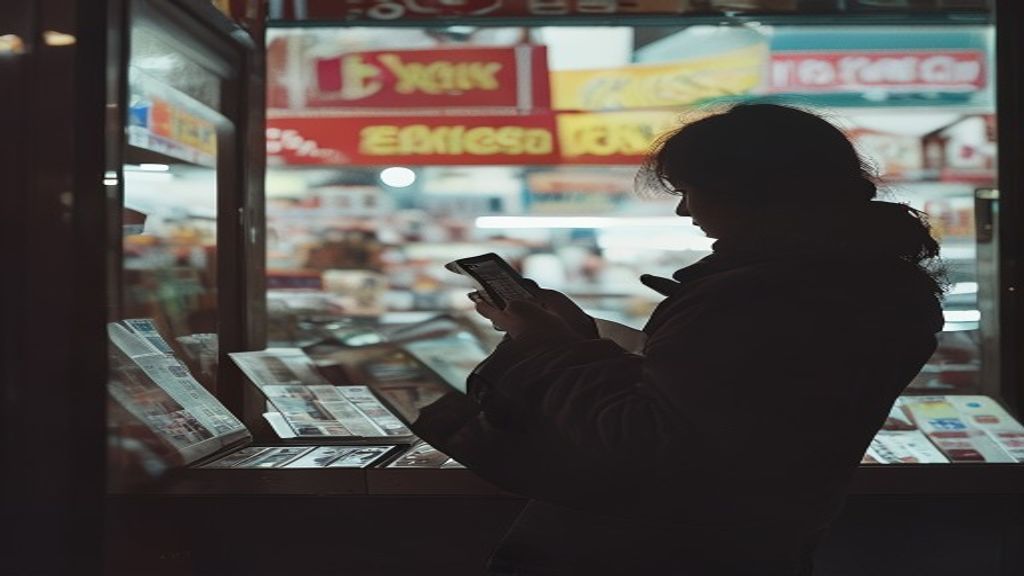 Persona realizando una transacción con PIX en una tienda de São Paulo