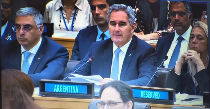 Pablo Quirno, en una reunión del Comité de Descolonización de la ONU, en junio, en una imagen de archivo. Foto: La Nación