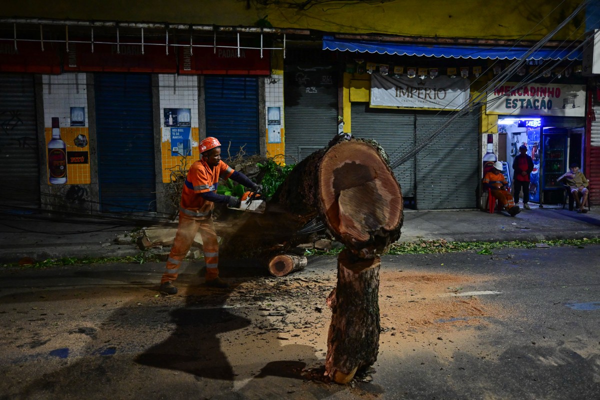 Temporal en Brasil con vientos fuertes y daños en infraestructura. Foto: Clarín