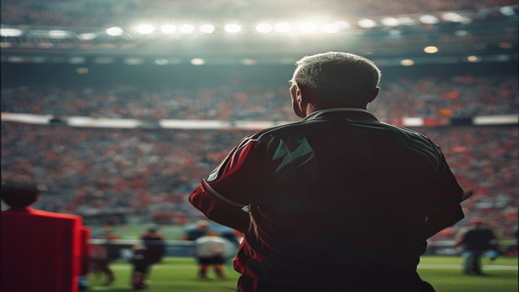 Árbitro de fútbol esloveno en un estadio lleno de gente