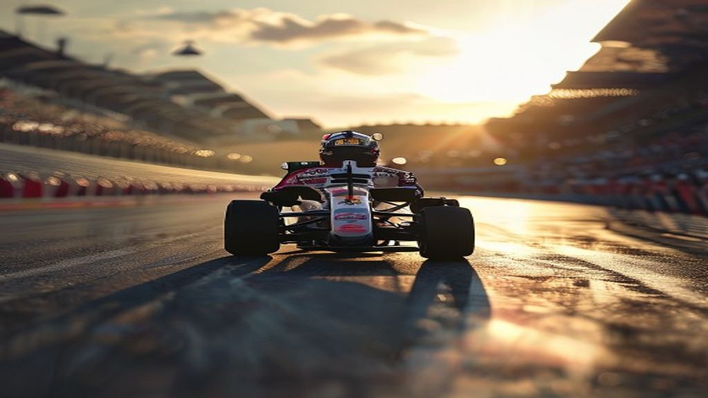 Piloto de Fórmula 1 en el circuito de Spa Francorchamps