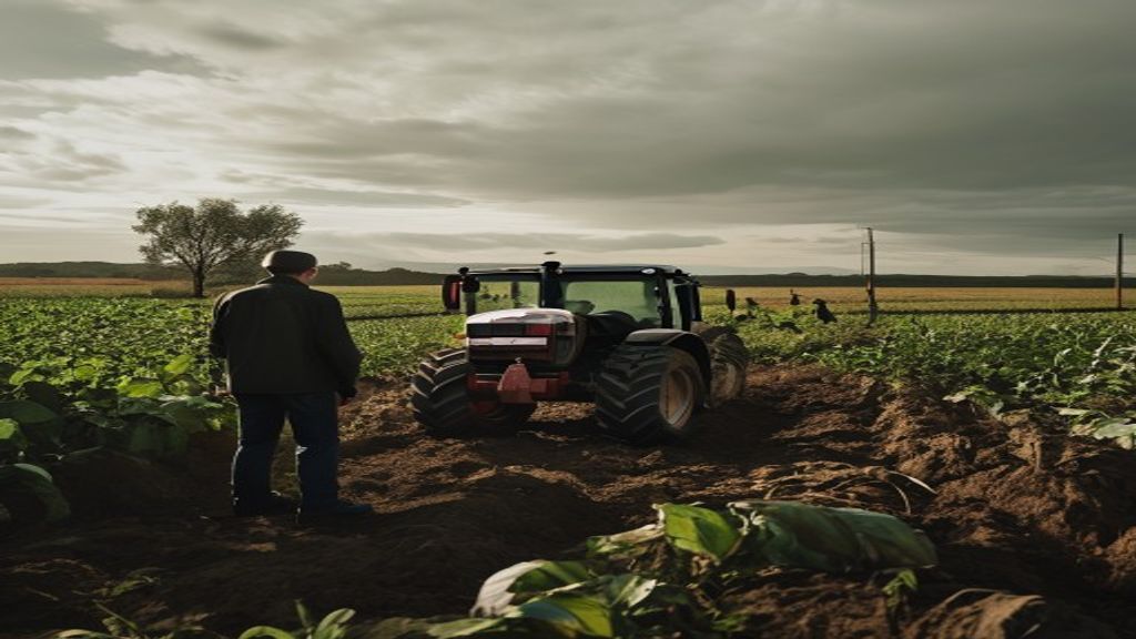 Campo de cultivo dañado por un temporal en Salto, Uruguay