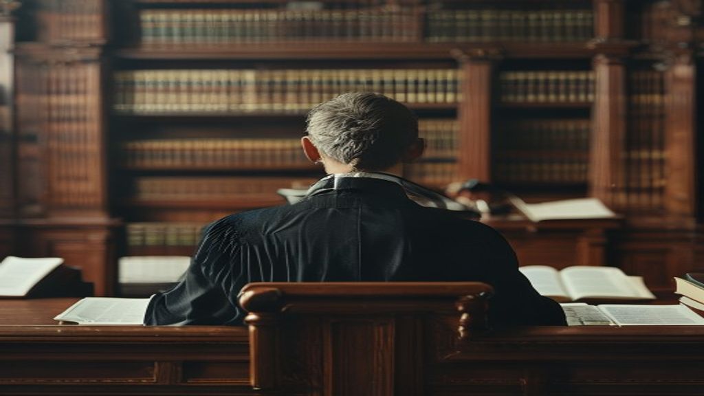 Juez en un tribunal