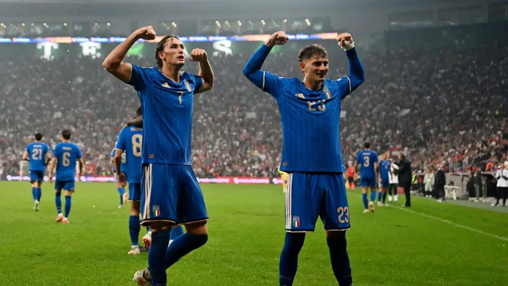 Jugadores de Italia celebran durante el partido ante Turquía. Foto: archivo