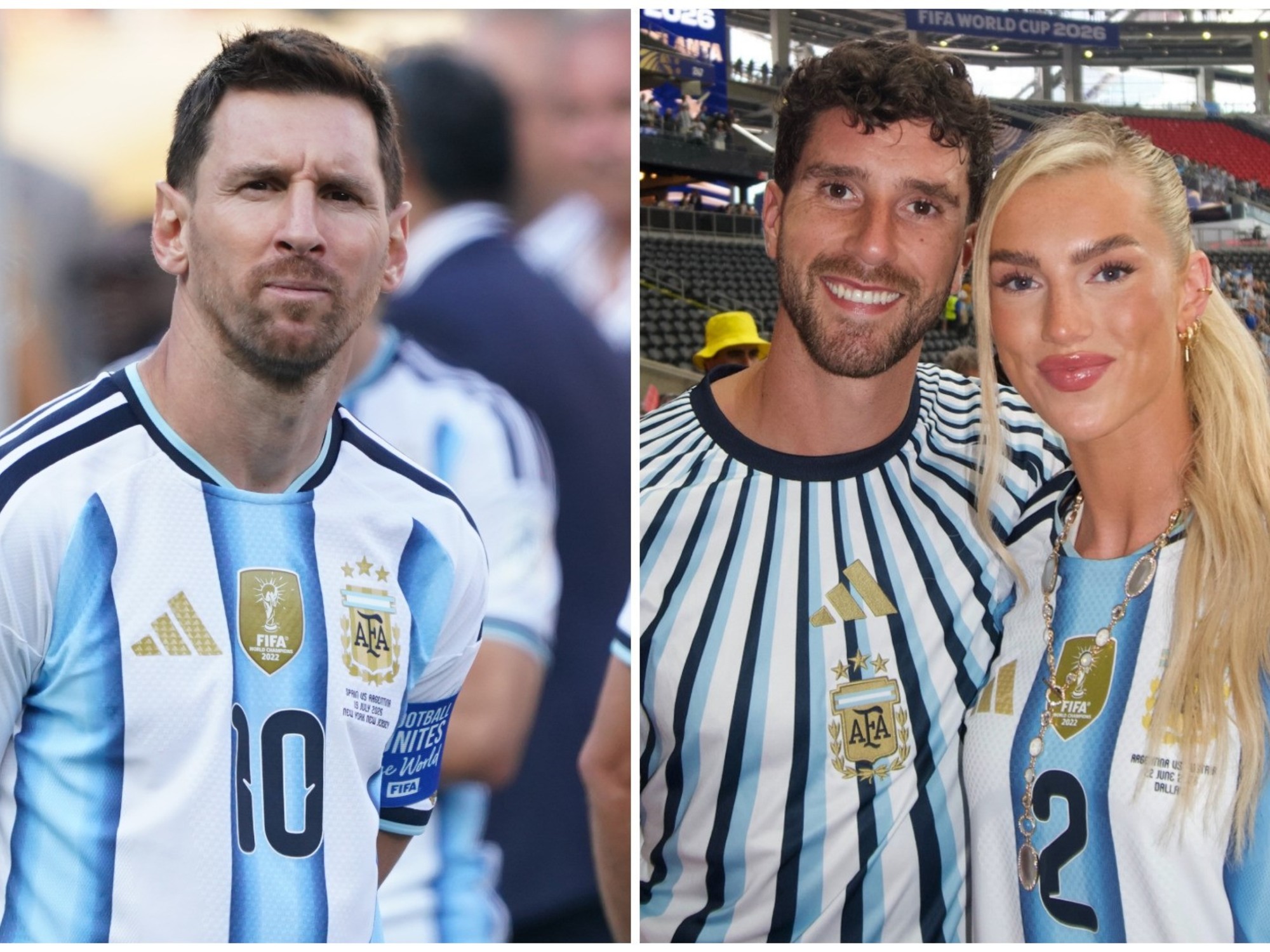 Kelci-Rose Bowers muestra el regalo de Lionel Messi a los jugadores de la Selección Argentina. Foto: Clarín
