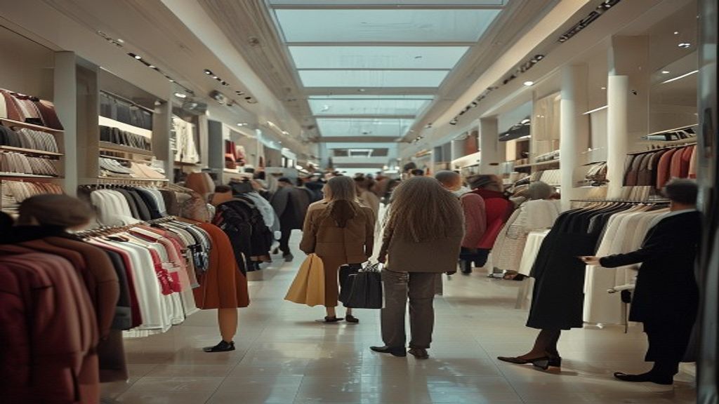 Tienda de Nordstrom durante la venta anual