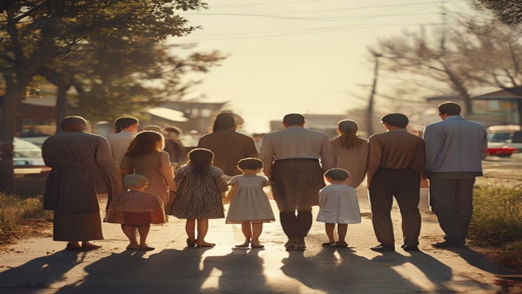 Familia con cuadrupletos idénticos
