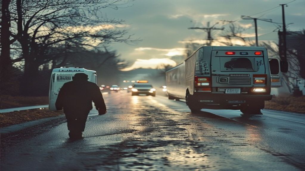 Accidente de tráfico en una carretera de Estados Unidos
