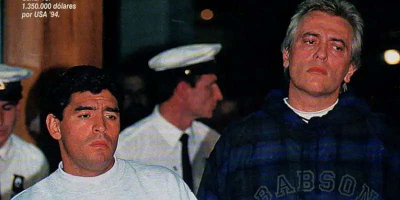 Diego Maradona y Marcos Franchi, en una imagen de archivo. Foto: Infobae