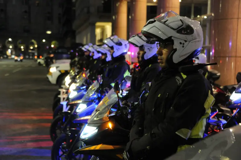 Policía Caminera lista para los controles de tránsito de la Noche de la Nostalgia 2026. Foto: Ministerio del Interior