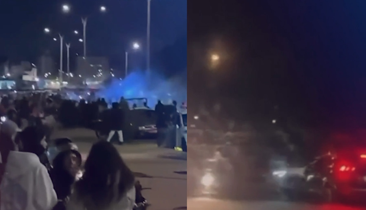 Operativo de la Policía Científica en la rambla del Parque Rodó tras la balacera.