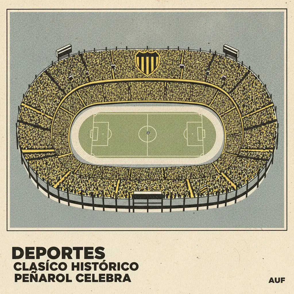 Ilustración editorial: Peñarol y Nacional se miden en el Campeón del Siglo: hora, operativos y el duelo Aguirre-Carreño. Nación UY