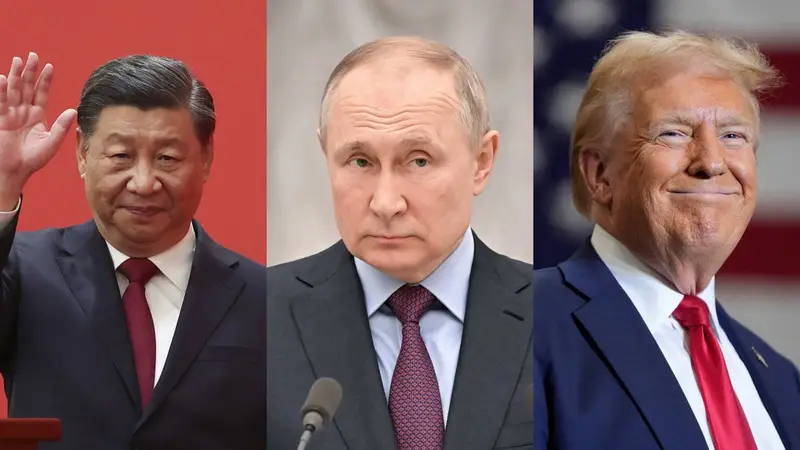 Xi Jinping, Vladimir Putin y Donald Trump, en imágenes de archivo. Foto: Ámbito