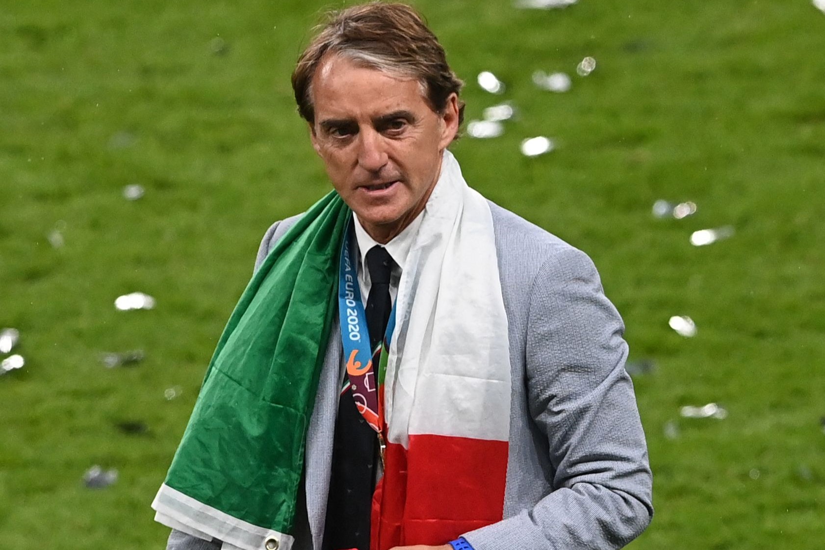 Roberto Mancini en conferencia de prensa como nuevo entrenador de Italia. Foto: El País