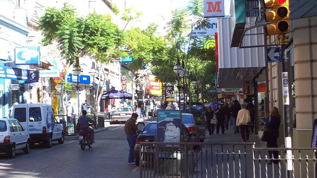 Calle comercial del centro de la ciudad de Salto. Foto: Shant / Wikimedia Commons (CC BY-SA 2.5) (archivo)