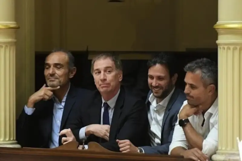 Diego Santilli, en el palco del Senado, en una imagen de archivo. Foto: La Nación
