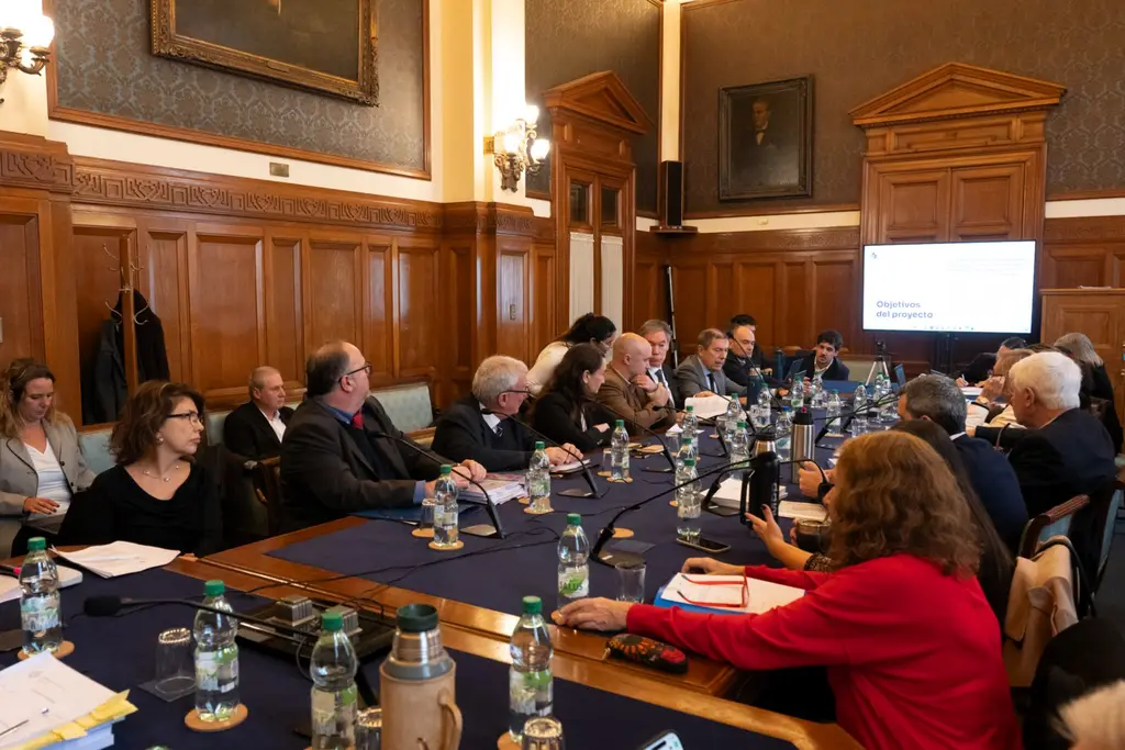 Comisión de Hacienda del Senado durante el tratamiento del proyecto de Competitividad y Reducción del Costo de Vida. El plenario lo aprobó en general por unanimidad. Foto: Departamento de Fotografía del Parlamento