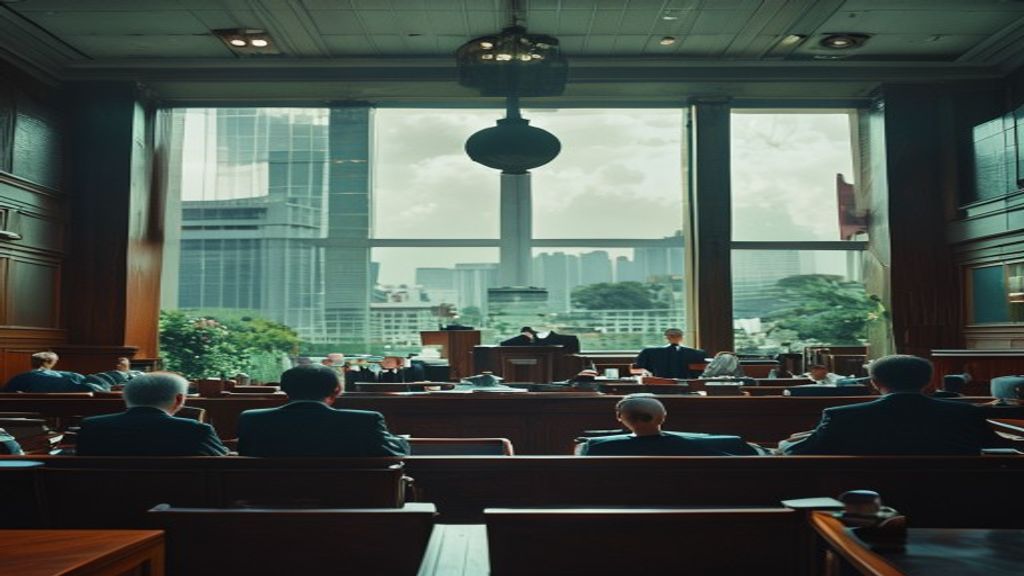 Sala de tribunal en Singapur