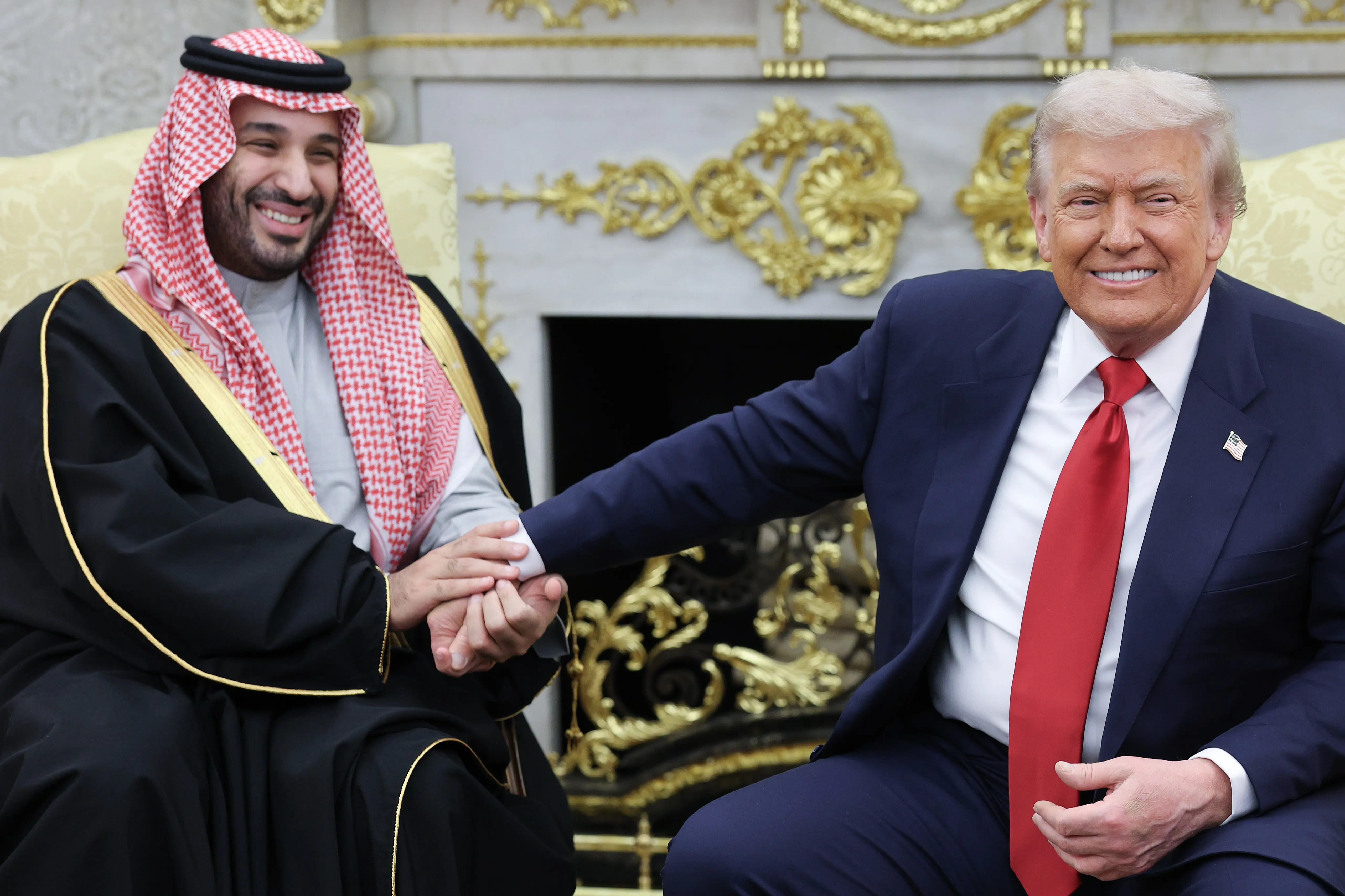 Ceremonia de firma del acuerdo nuclear entre EE.UU. y Arabia Saudita. Foto: New York Post