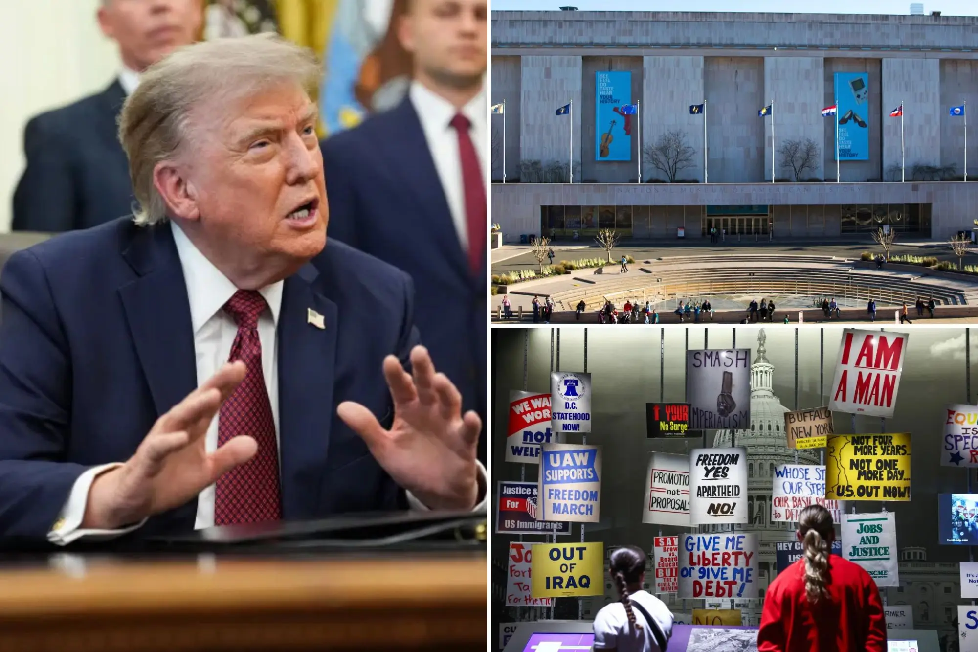 Museo de Historia Americana de la Smithsonian con señalesizaciones. Foto: New York Post