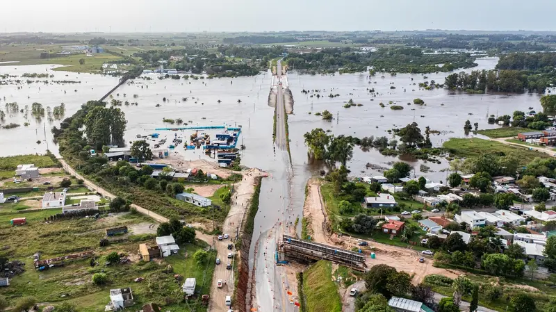 Una zona anegada después de un temporal. Foto: Montevideo Portal