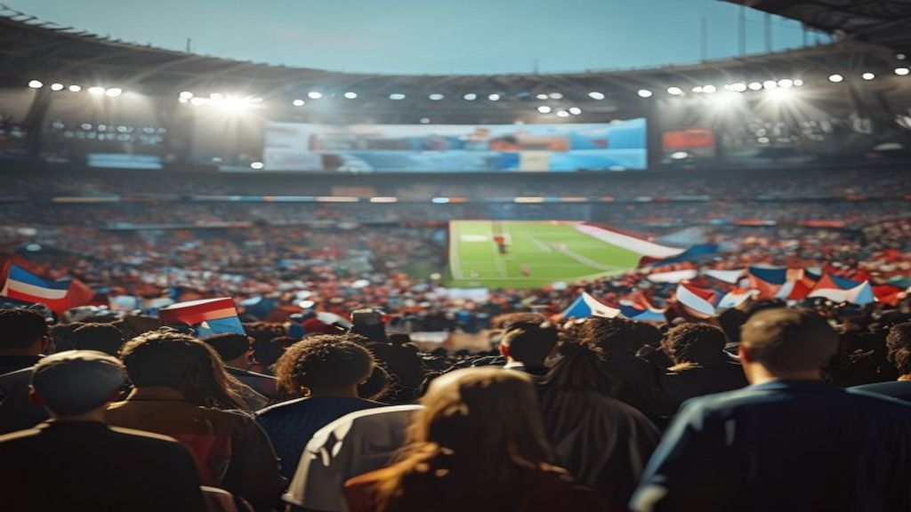 Multitud argentina apoyando a su selección en un estadio