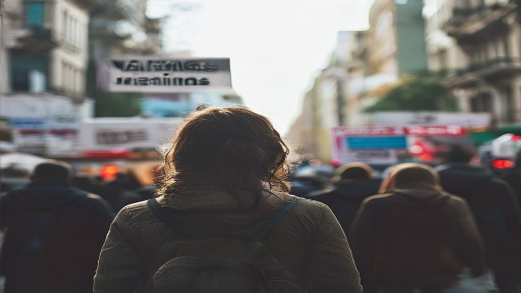 Manifestación en Buenos Aires por la soberanía argentina en las Islas Malvinas